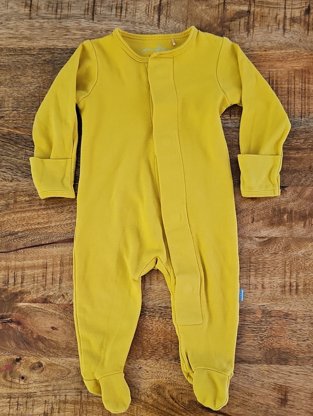 Magnetic Me Dandelion Modal Magnetic Footie 0-3 Months Mustard Yellow Pajama